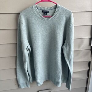 Banana Republic Luxury Winter Blend Sweater XL Blue Wool Cashmere Angora Soft